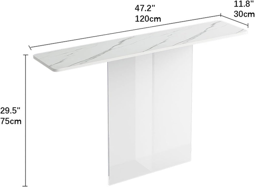 Marble Top clear Acrylic Console Table