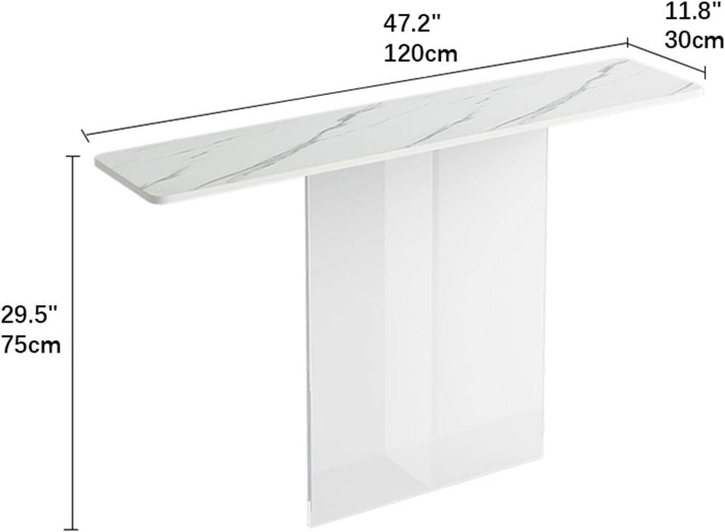 Marble Top clear Acrylic Console Table