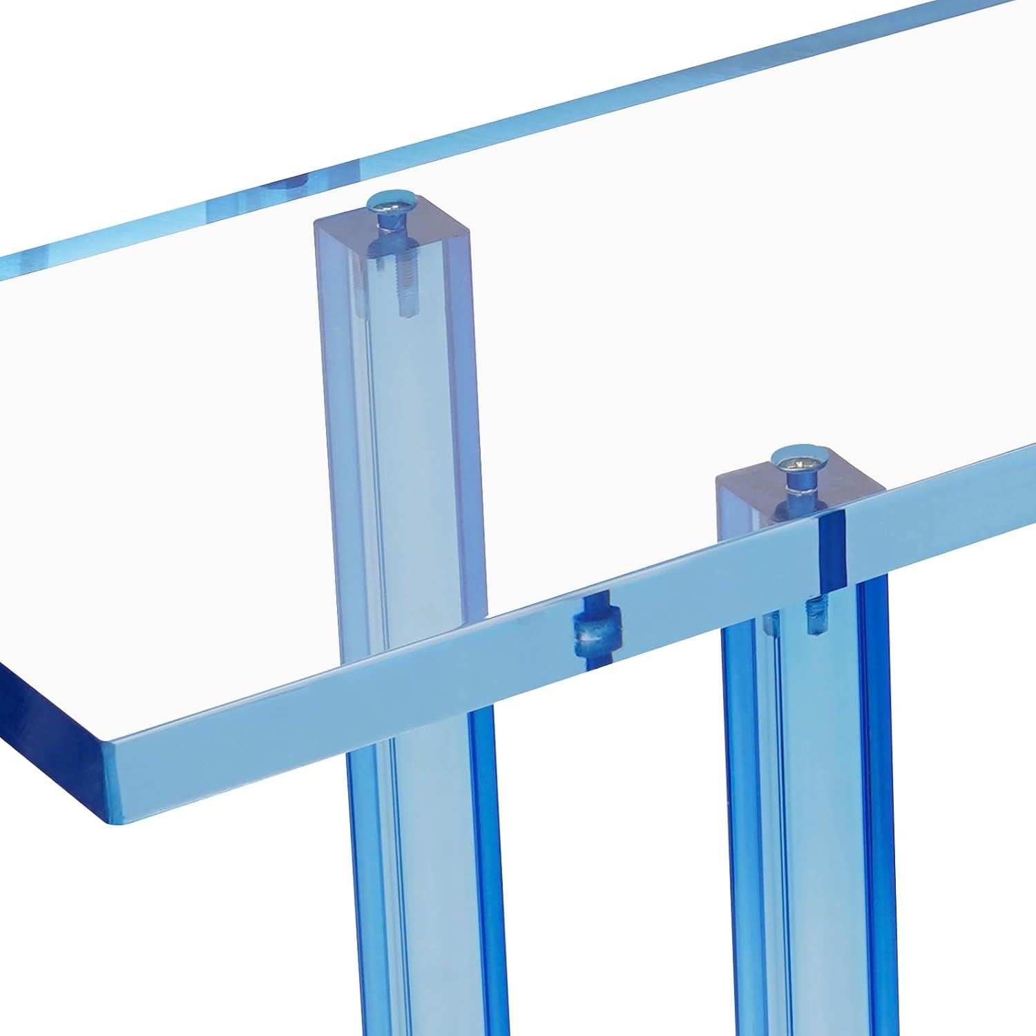 Gradient Blue 2-Tier Acrylic Console Table