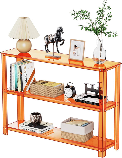 3-Tier Orange Acrylic Console Table