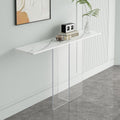 Marble Top clear Acrylic Console Table