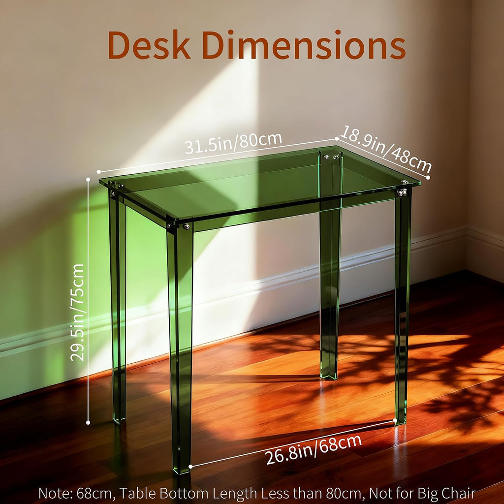 Small Green Clear Acrylic Desk