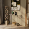 Small Oval 2-Tier Clear Acrylic Console Table