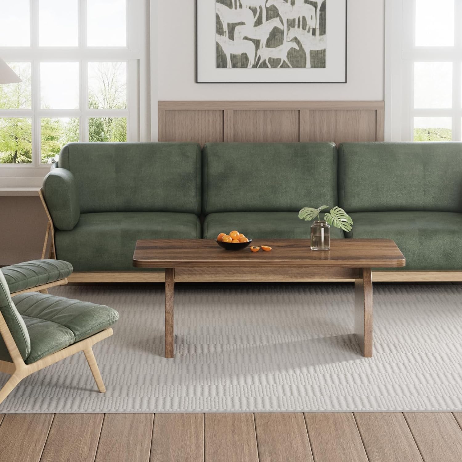 Oak Rustic Farmhouse Coffee Table