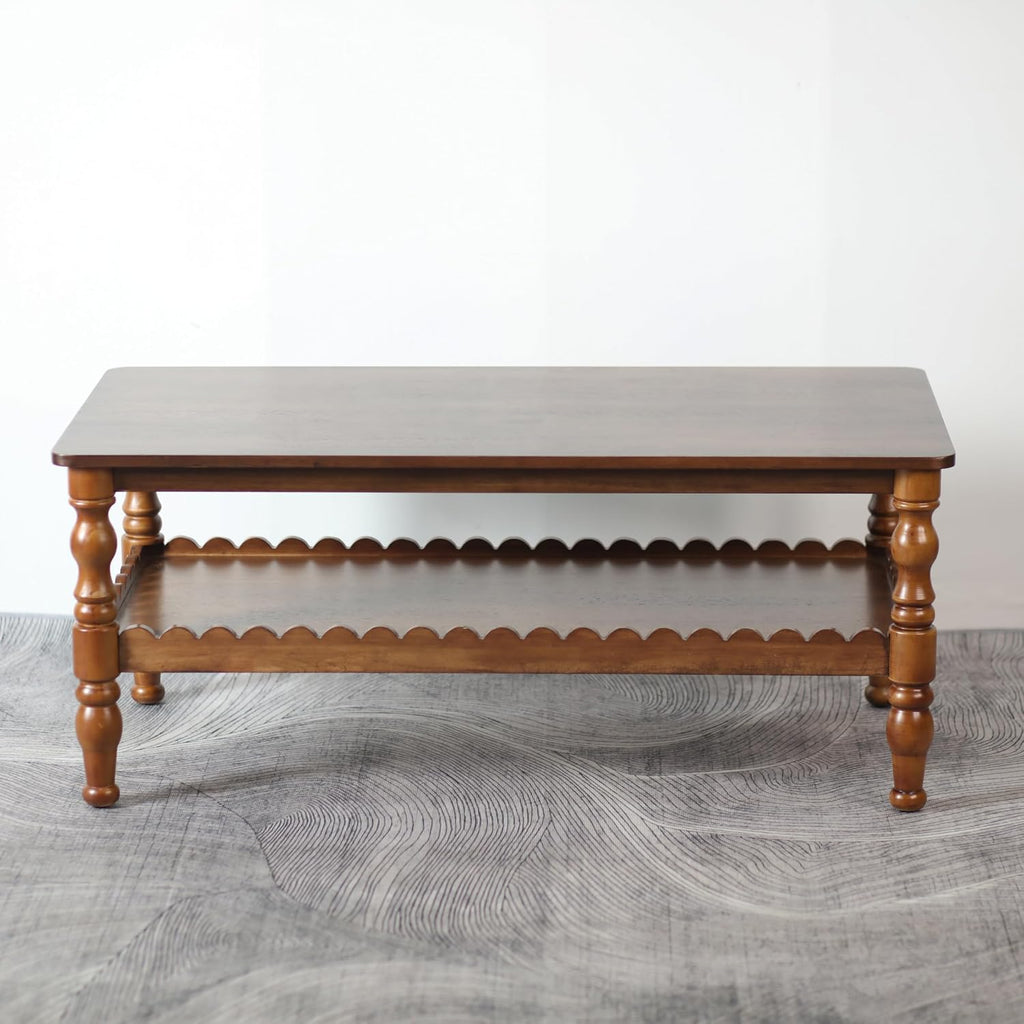 Solid Oak Farmhouse Storage Coffee Table