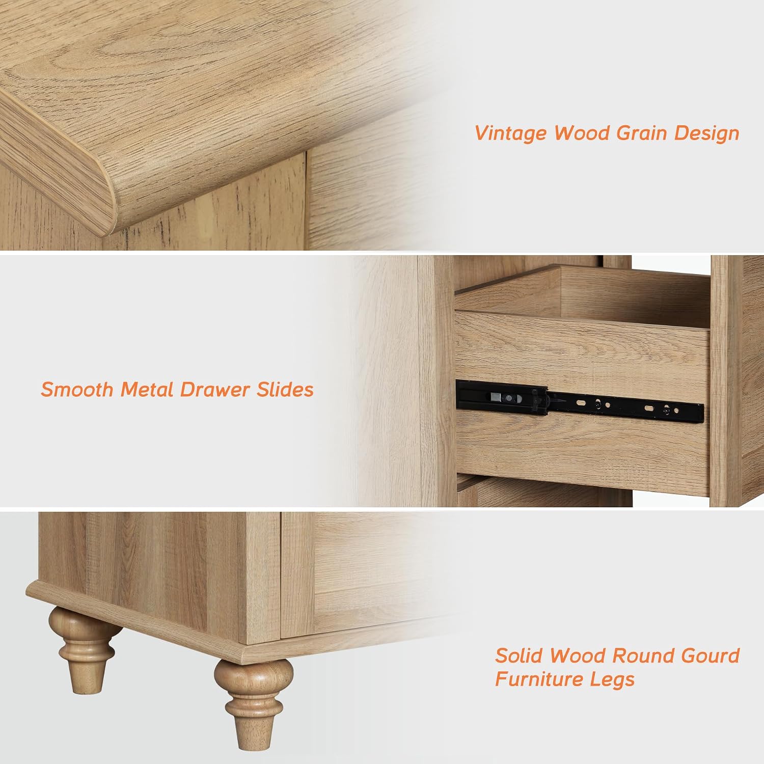 Oak Farmhouse Coffee Table With Drawers