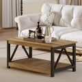 A-Frame Oak Black Farmhouse Coffee Table