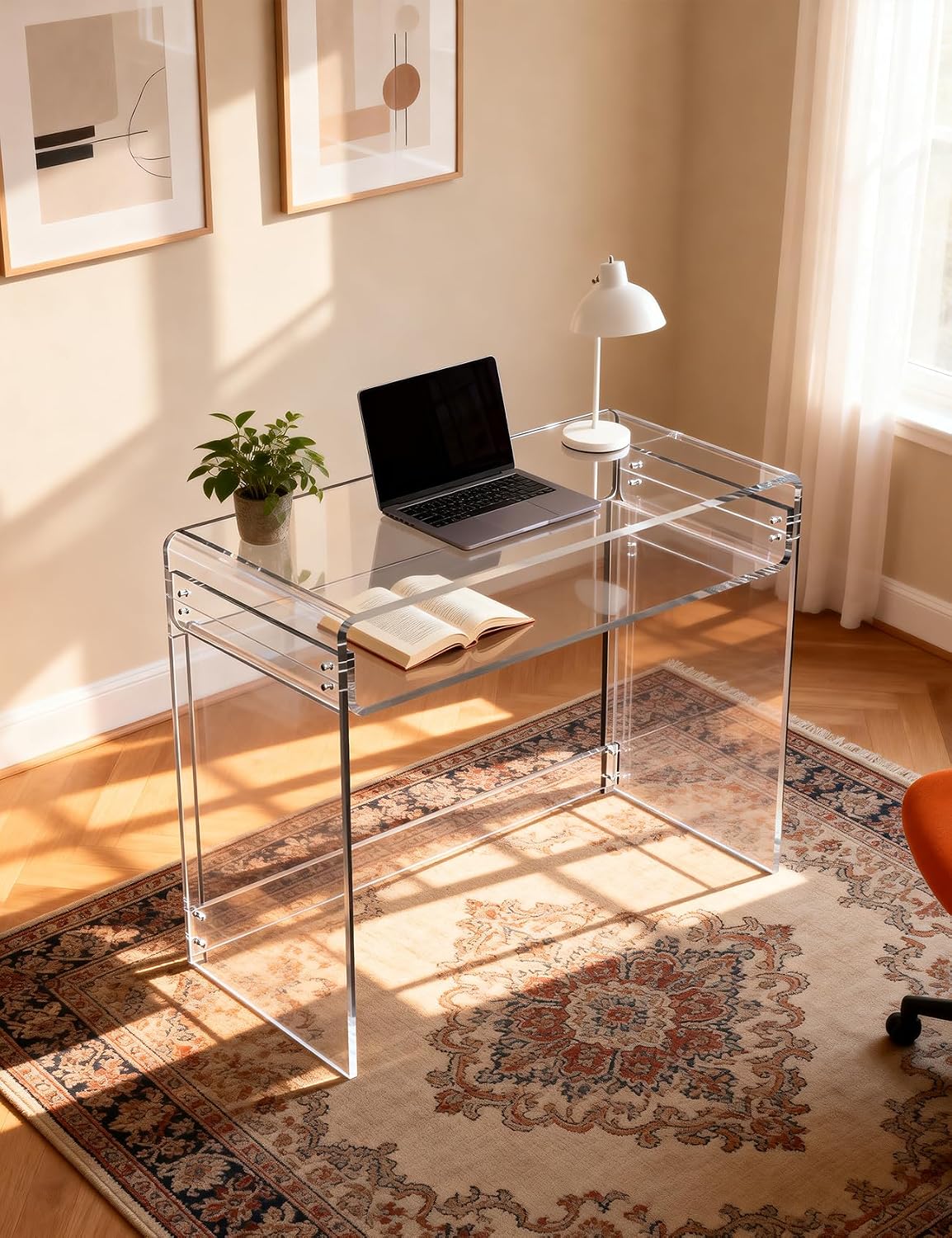 Clear Acrylic Laptop Study Desk