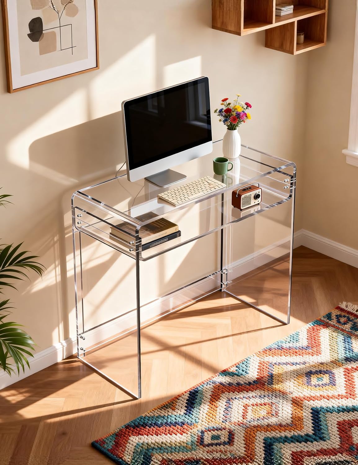 Clear Acrylic Laptop Study Desk